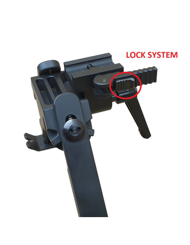 Tactical bipod LOCK system